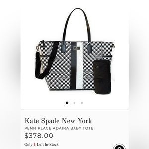 EUC Kate Spade Adaira Penn Place Black and White Vinyl Bag FAST SHIPPING